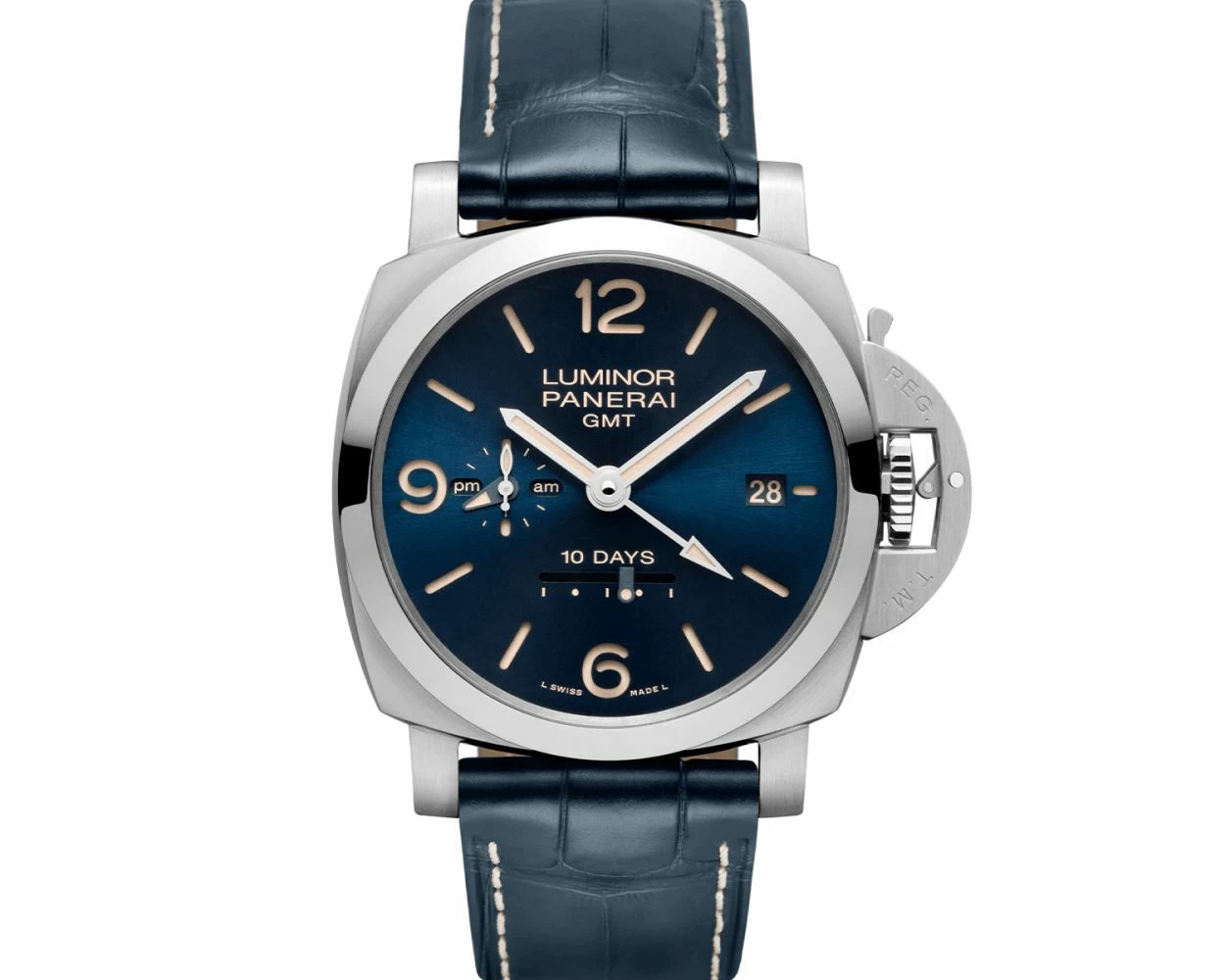 Panerai luminor gmt blue dial top