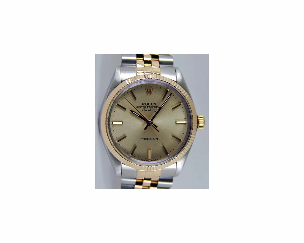 Rolex Air King Champagne Dial Steel Gold 5501