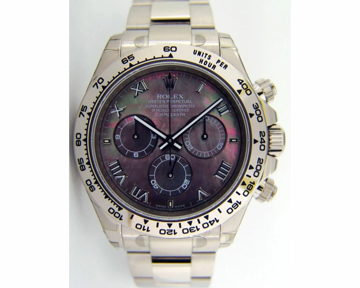 Buy Genuine Used Rolex Cosmograph Daytona 116509 Watch Black Mother of Pearl Dial SKU 2501