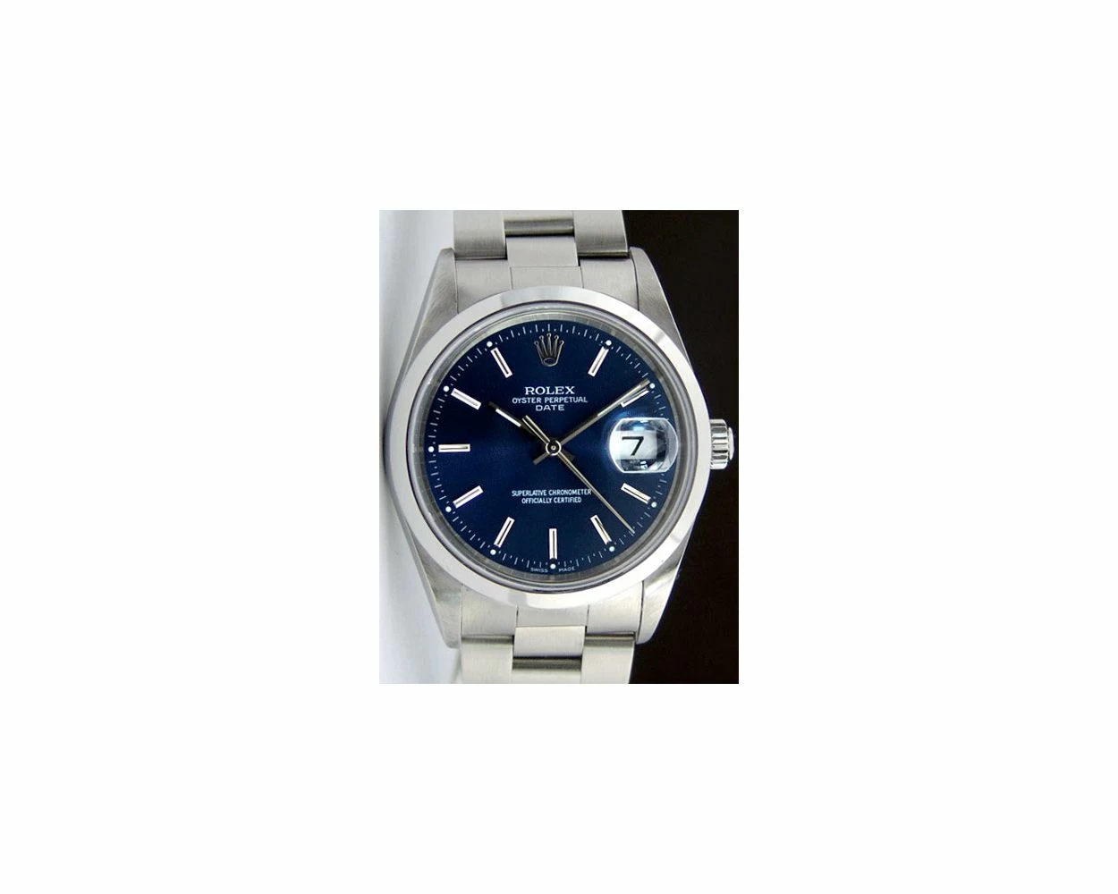 Rolex date 34 blue best sale