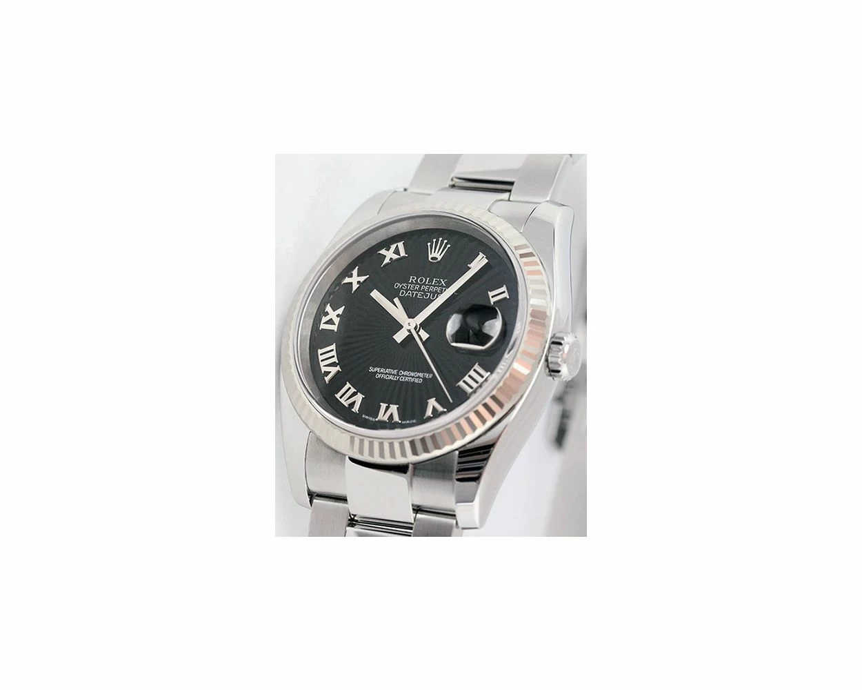 Rolex datejust top black sunburst dial