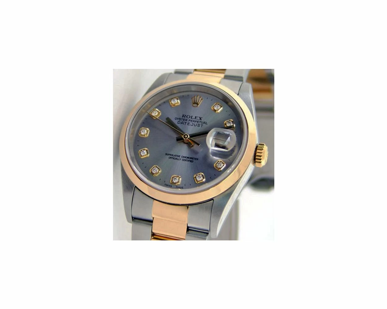 Rolex Datejust 36 Slate Diamond Dial Steel Gold 16203