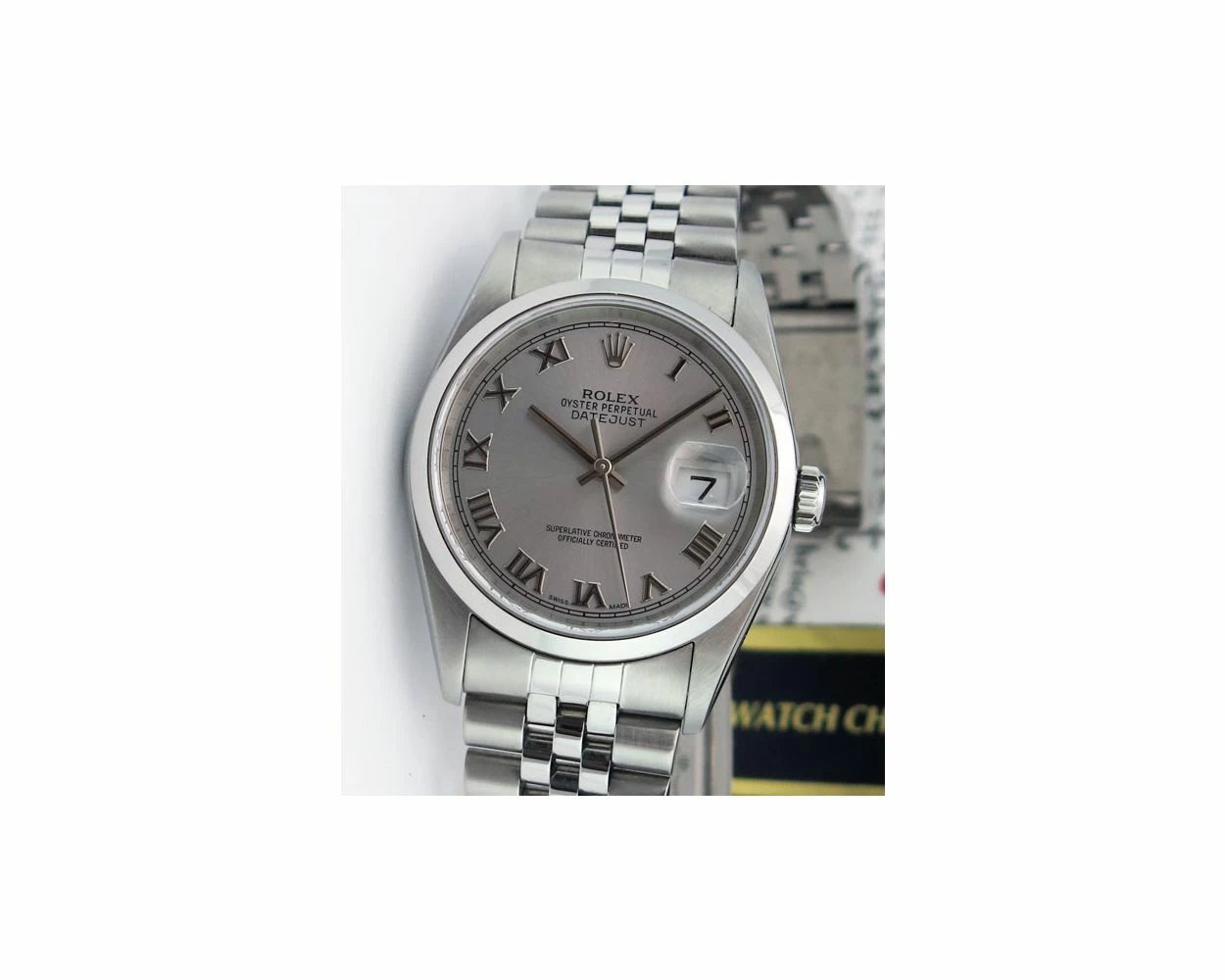 Rolex Datejust 36 Silver Roman Dial Steel 16200