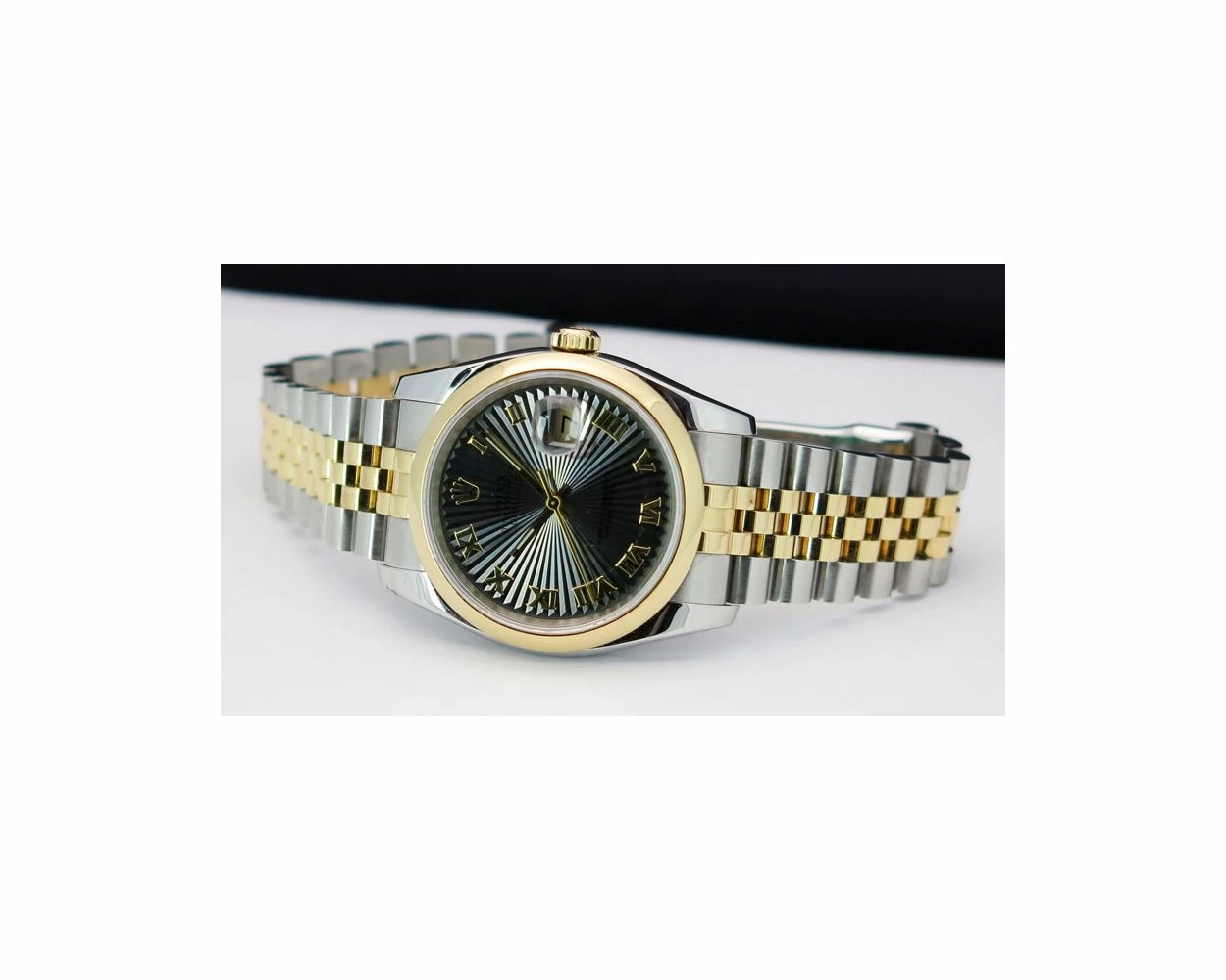 Rolex Datejust Steel Yellow Gold Sunbeam Diamond Ladies Watch