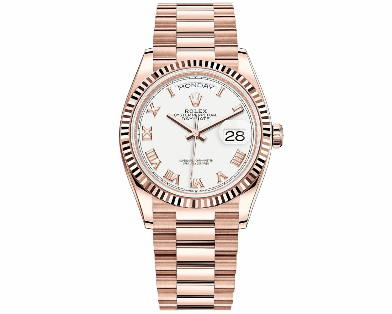 Buy Genuine Used Rolex Day Date 36 128235 Watch White Dial SKU 6193