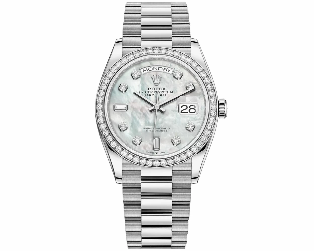 Buy Genuine Used Rolex Day Date 36 128349RBR Watch Mother of