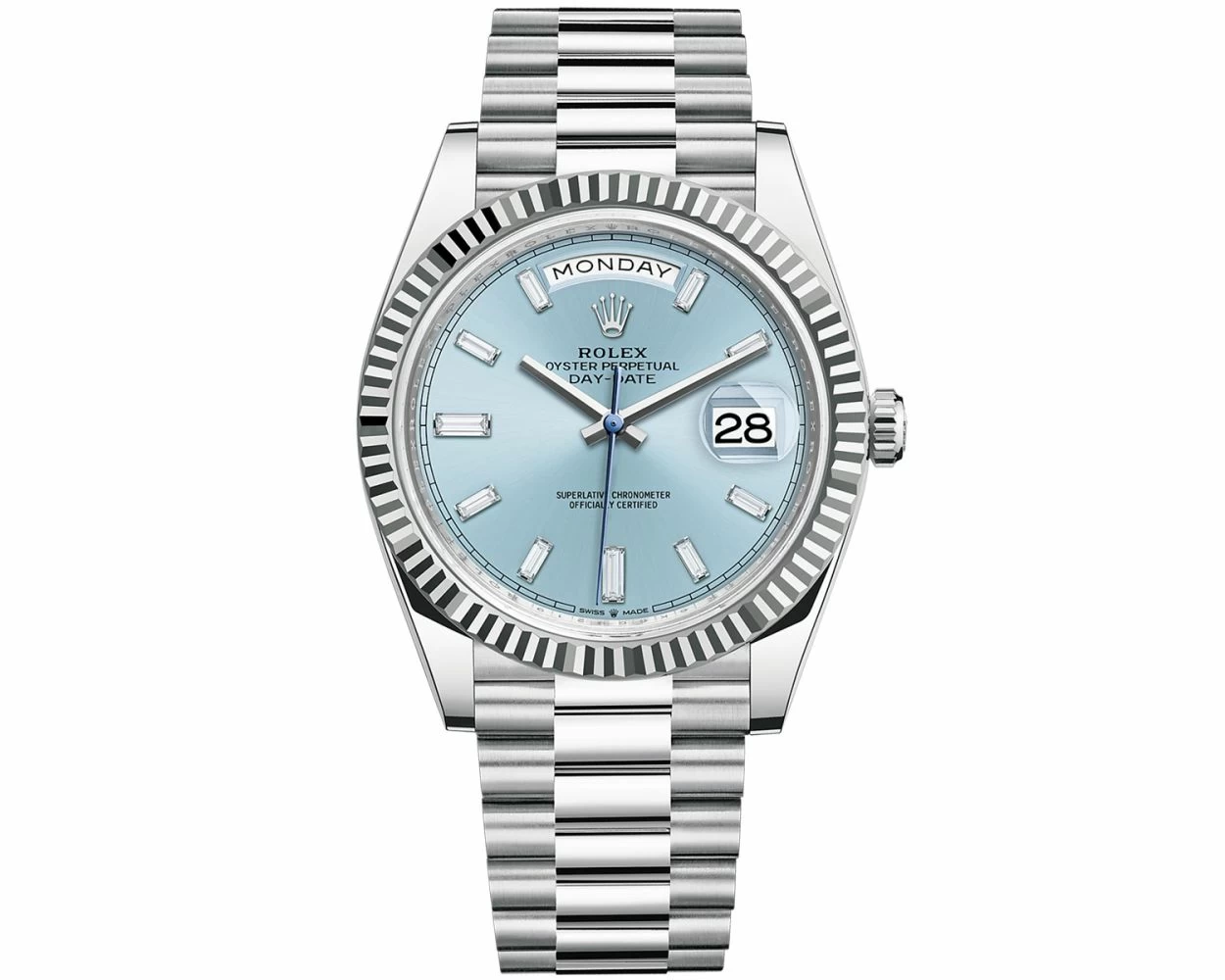 Buy Genuine Used Rolex Day Date 40 228236 Watch Ice Blue Dial