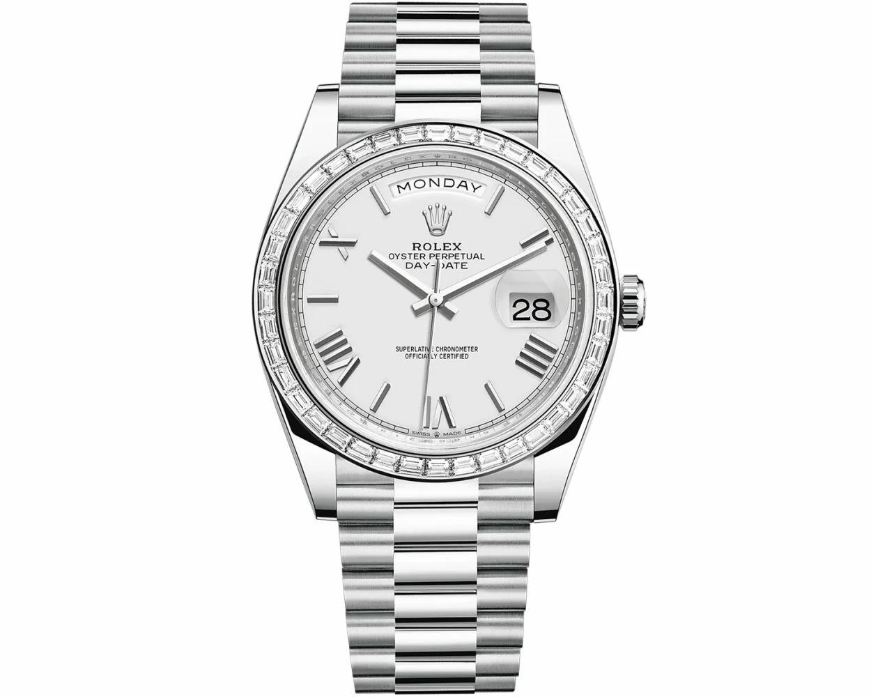 Buy Genuine Used Rolex Day Date 40 228396TBR Watch White Dial SKU 6448