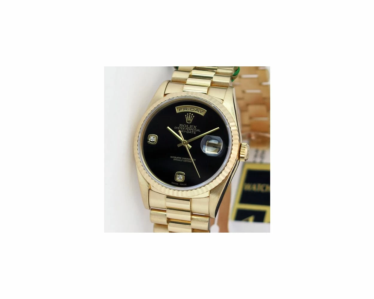 Rolex day date president black onyx dial on sale