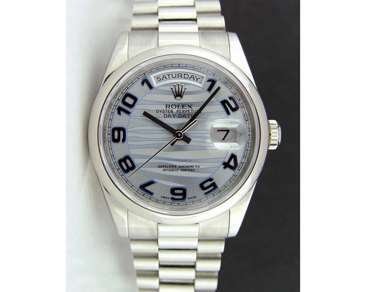 Buy Genuine Used Rolex Day-Date 36 118206 Watch - Glacier