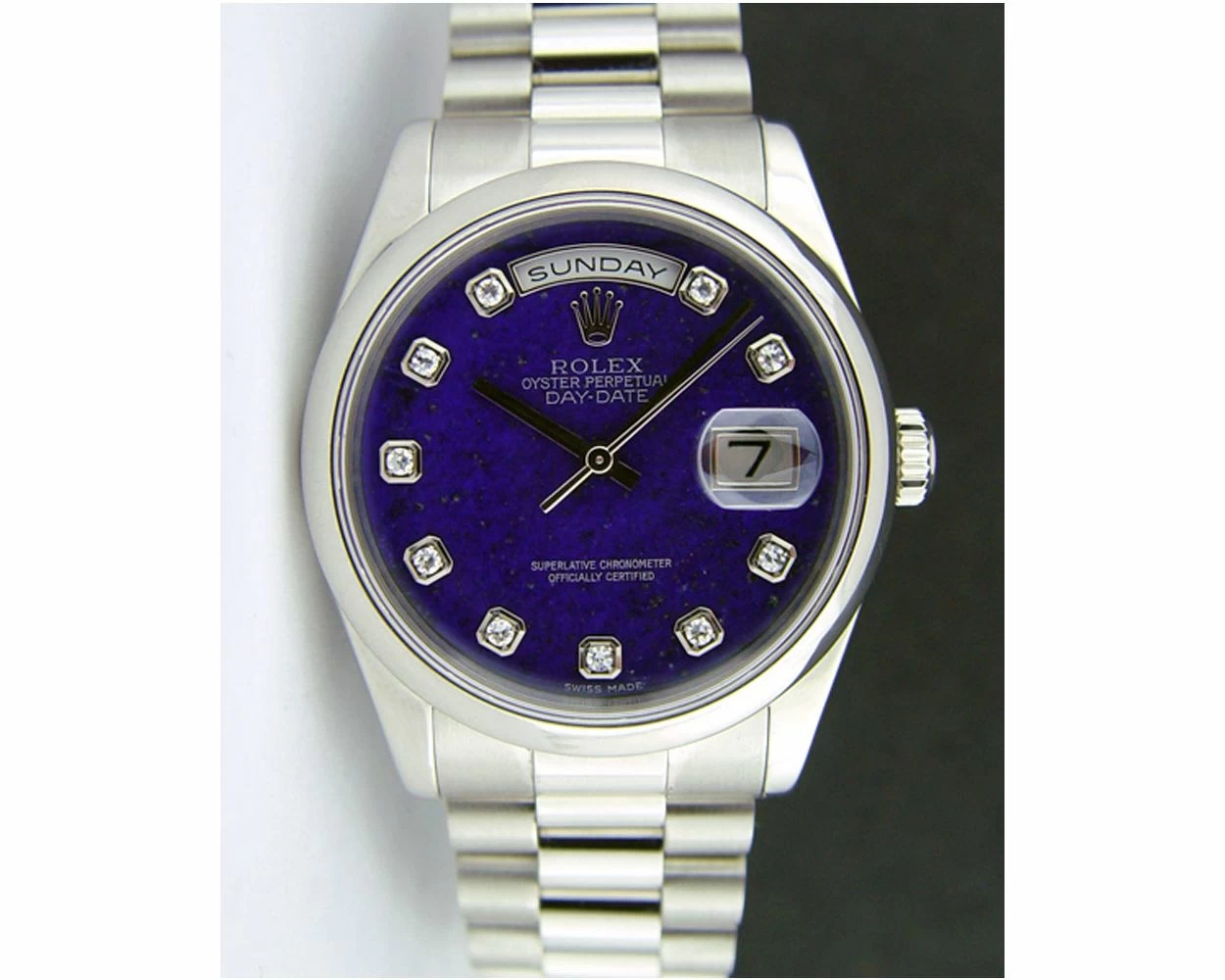 Buy Genuine Used Rolex Day-Date 36 118206 Watch - Lapis Lazuli