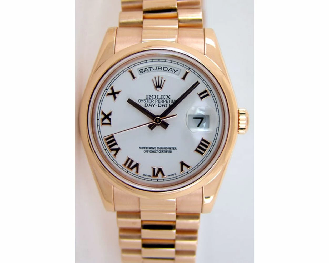 Buy Genuine Used Rolex Day Date 36 118205 Watch White Dial SKU 2737