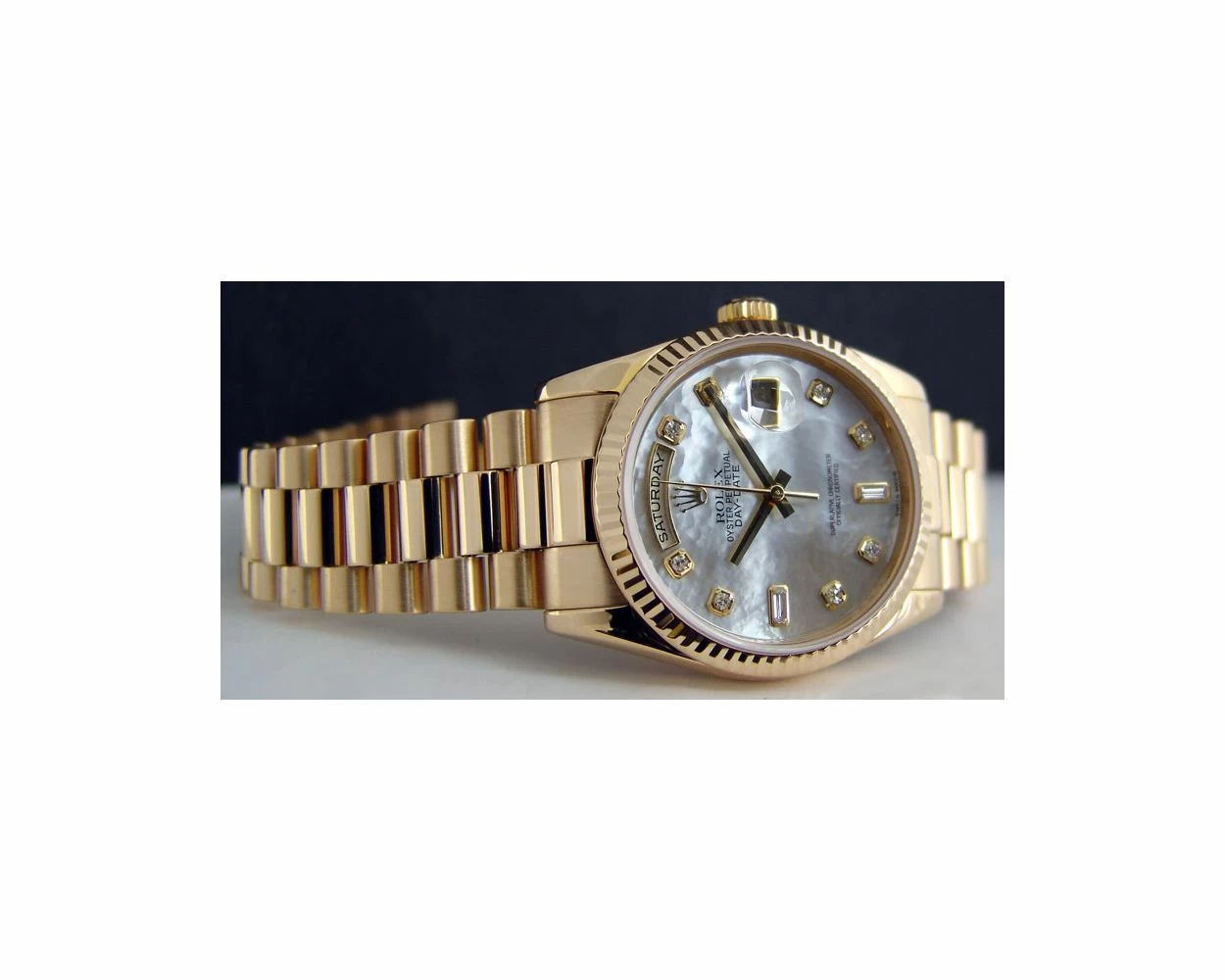 Buy Genuine Used Rolex Day Date 36 118238 Watch Mother of Pearl Dial SKU 1562