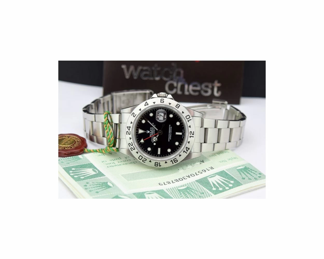 Buy Genuine Used Rolex Explorer II 16570 Watch Black Dial SKU 3501