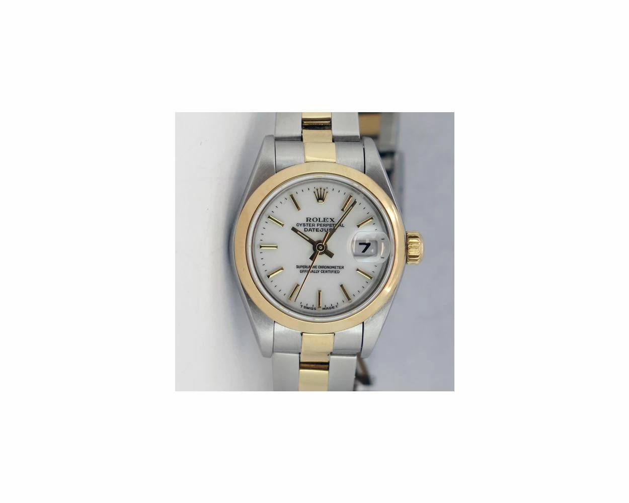 Rolex Lady Datejust White Dial Steel Gold 79163