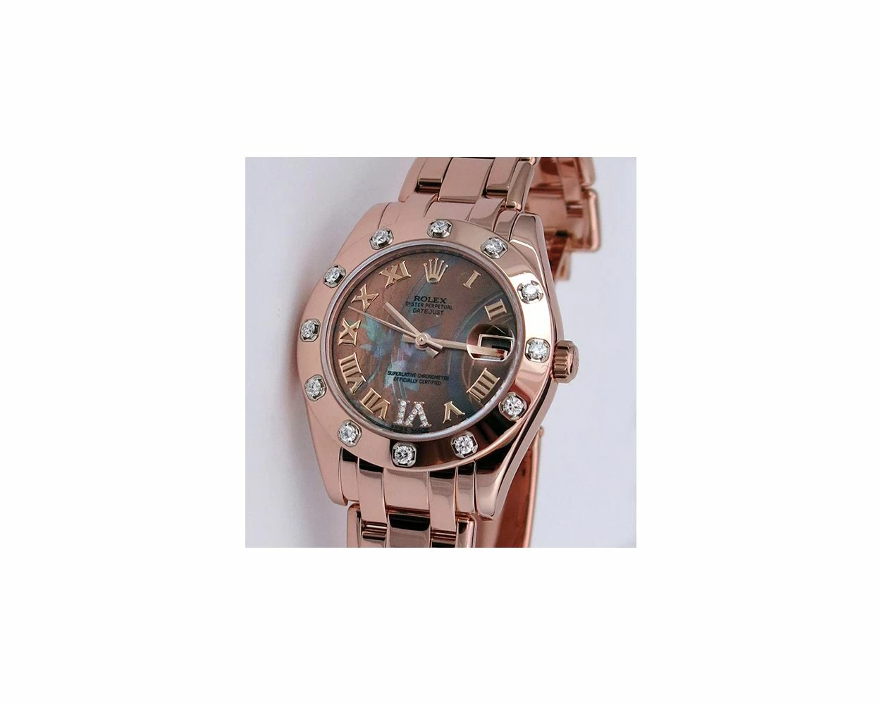Rolex Pearlmaster 34 Pink Goldust Dream Roman Dial Rose Gold 81315