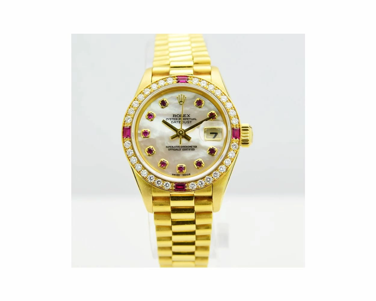 Ladies Rolex Lady-Datejust 31 Yellow Gold/Steel White Mother of