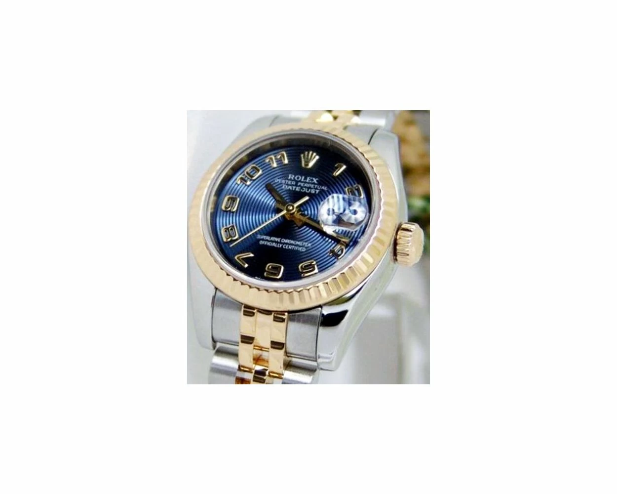 Rolex Datejust Ladies 26mm Jubilee Blue Arabic dial