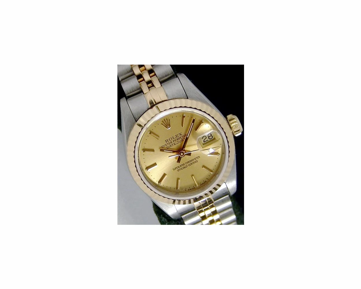 rolex lady datejust yellow gold steel champagne index ticks dial 69173 jubilee watch chest gg jpg