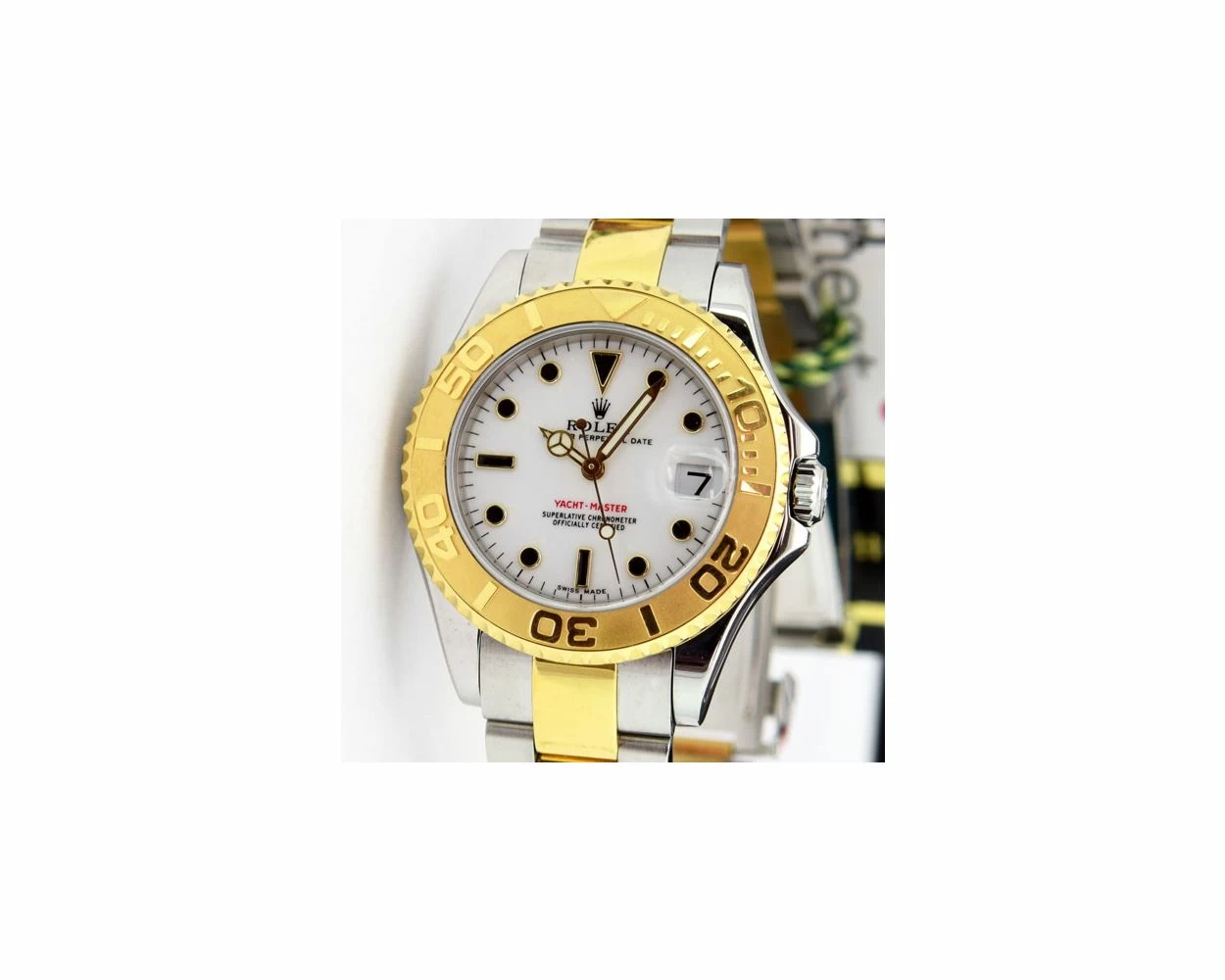 Buy Genuine Used Rolex Yacht Master 35 168623 Watch White Dial SKU 3713