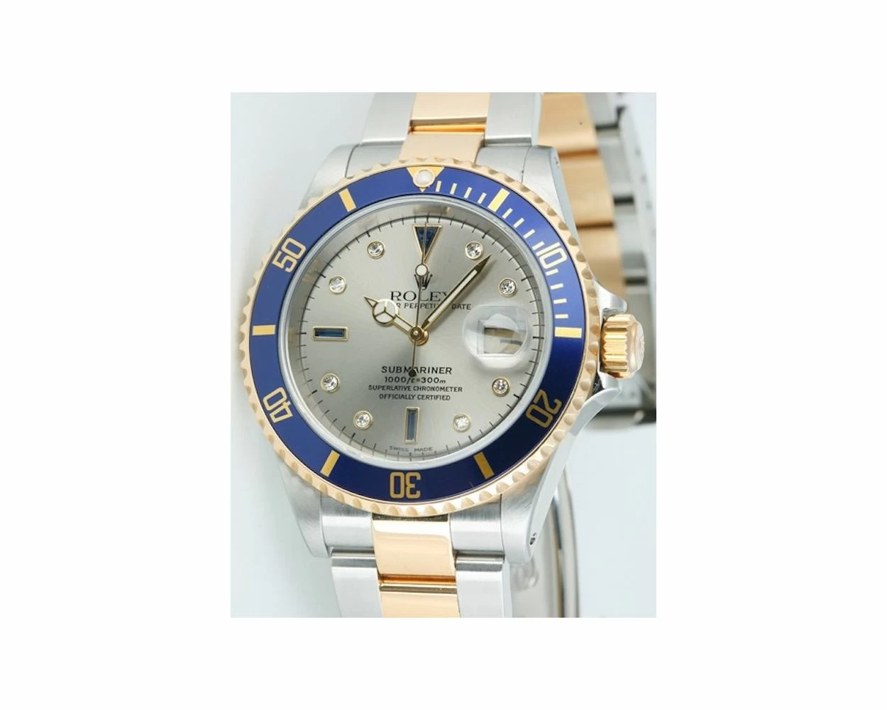 Buy Genuine Used Rolex Submariner Date 16613 Watch Silver Serti Dial SKU 905