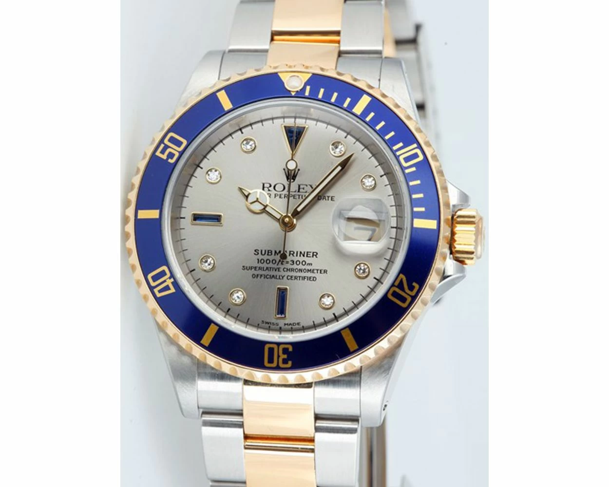 Rolex Submariner Blue Mens Watch 16613LB