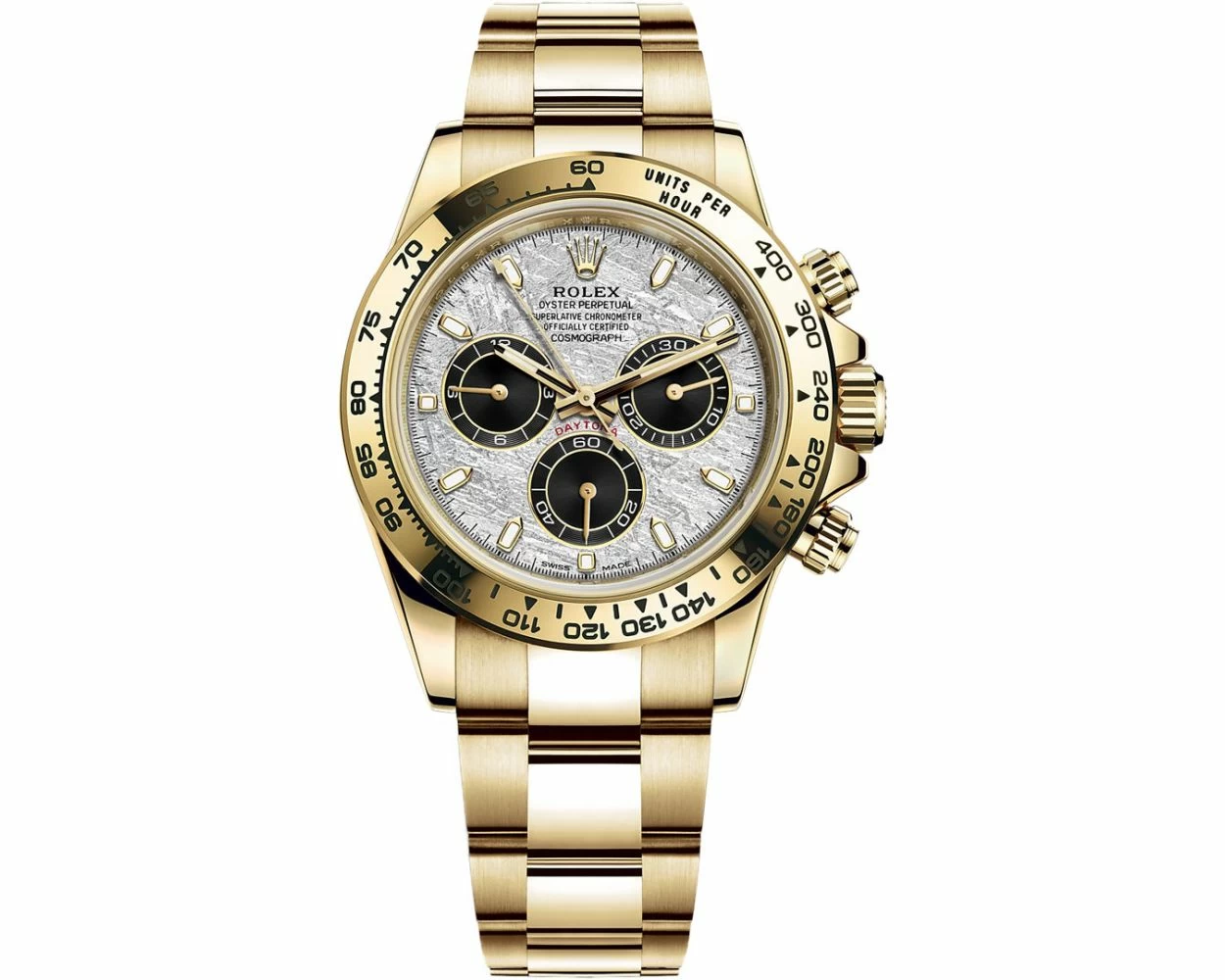 Rolex Cosmograph Daytona Meteorite Black Dial Yellow Gold 116508