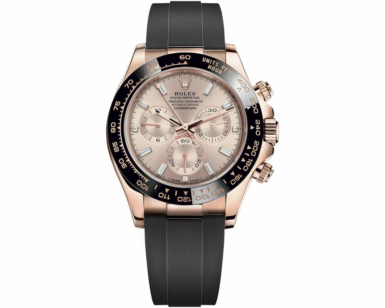 Rolex daytona rose gold with diamonds on sale