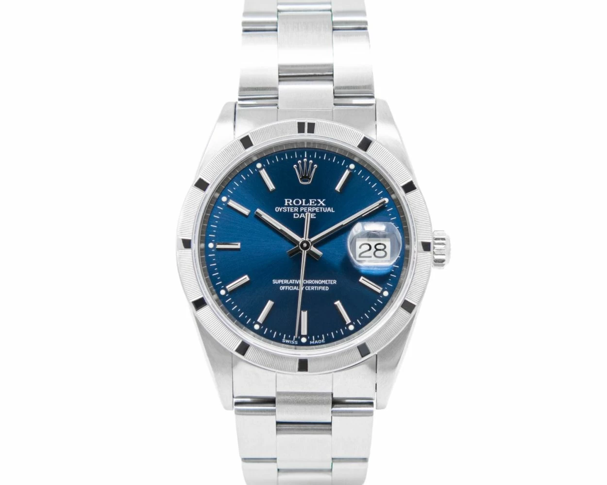 Rolex 15210 blue dial top