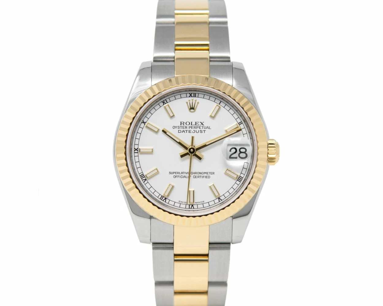 Rolex Datejust 31, White Index Dial, Steel & Gold, 178273 Rolex Datejust 31, White Index Dial, Steel & Gold, 178273