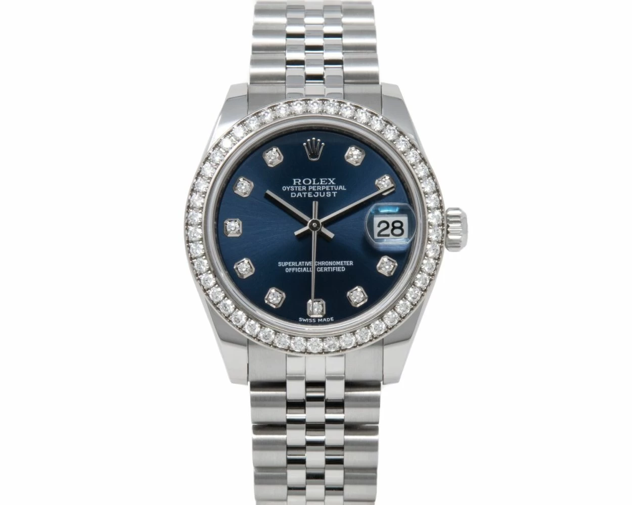 Buy Genuine Used Rolex Datejust 31 178384 Watch Blue Dial SKU 7011