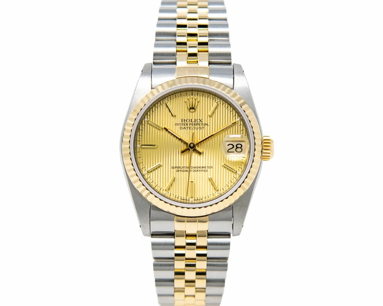 Buy Genuine Used Rolex Datejust 31 68273 Watch Champagne Tapestry Dial SKU 5819