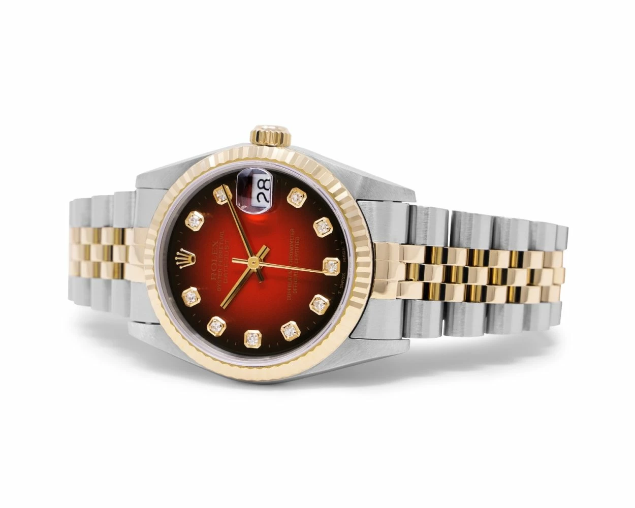 Buy Genuine Used Rolex Datejust 31 68273 Watch Red Vignette Dial