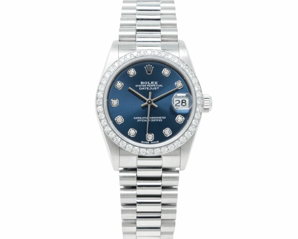 Buy Genuine Used Rolex Datejust 31 68286 Watch Blue Dial SKU 8021