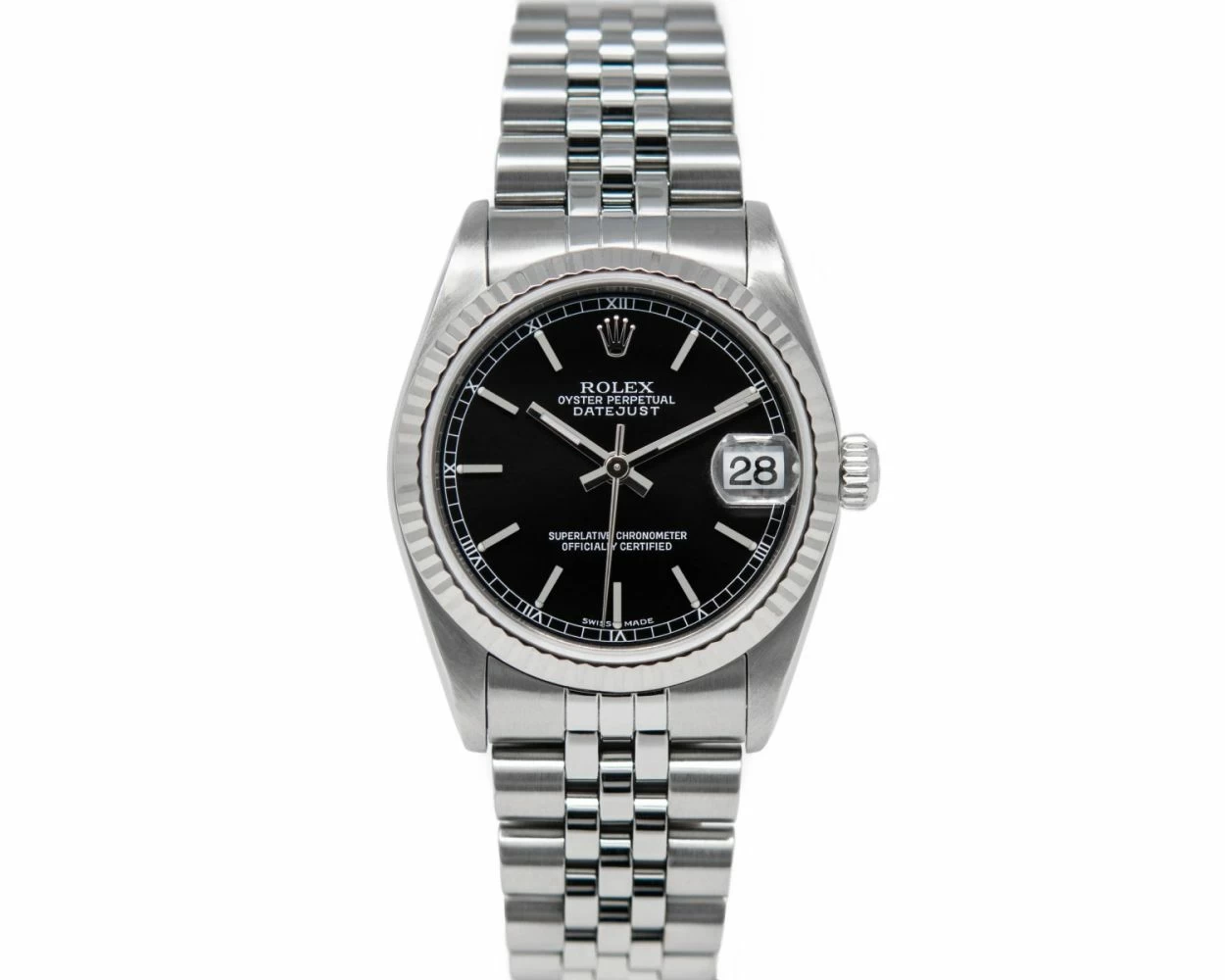 Rolex datejust 31 black dial top