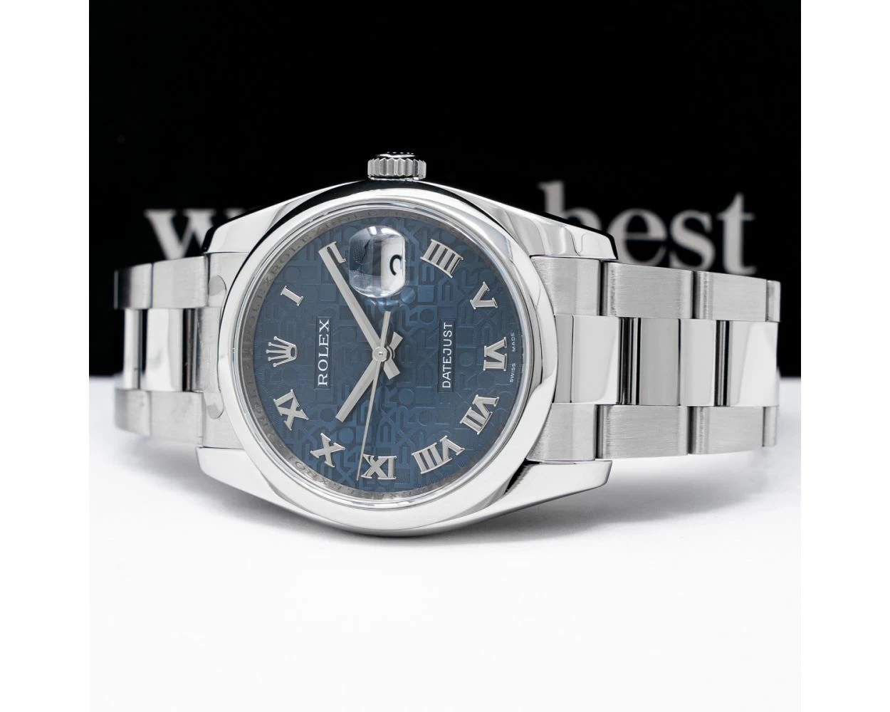 Rolex datejust 36 blue roman on sale