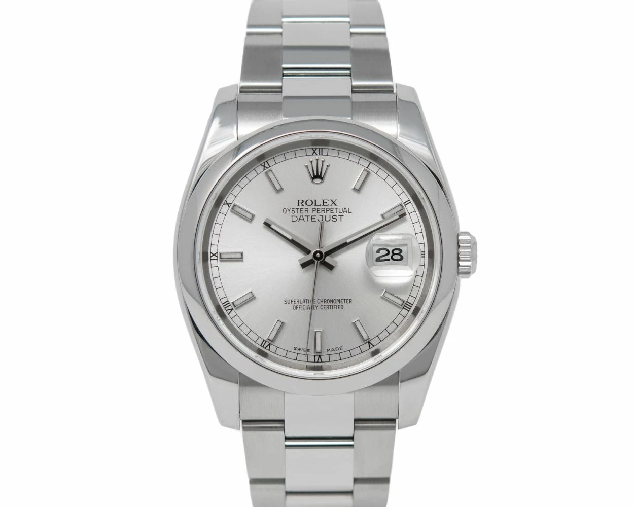 Buy Genuine Used Rolex Datejust 36 116200 Watch Silver Dial SKU 5581