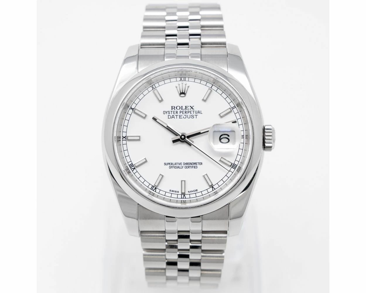 Buy Genuine Used Rolex Datejust 36 116200 Watch White Dial SKU 4640