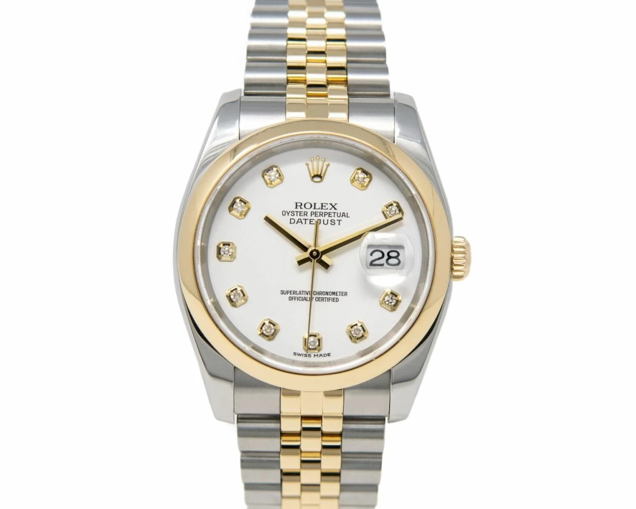 Buy Genuine Used Rolex Datejust 36 116203 Watch White Dial SKU 5607
