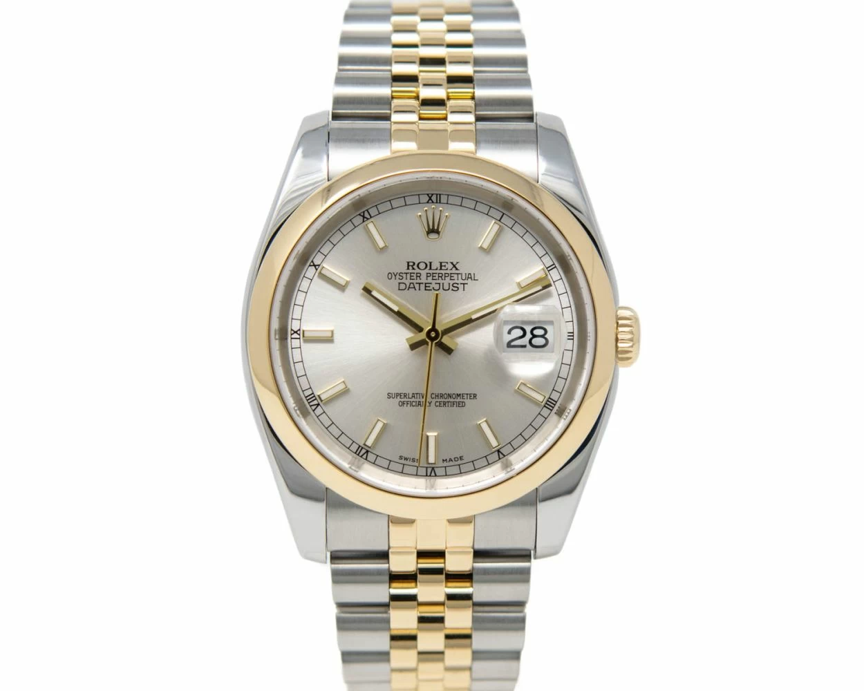 Buy Genuine Used Rolex Datejust 36 116203 Watch Silver Dial SKU 5675