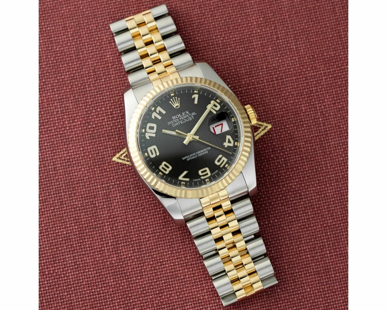 Buy Genuine Used Rolex Datejust 36 116233 Watch - Black Concentric
