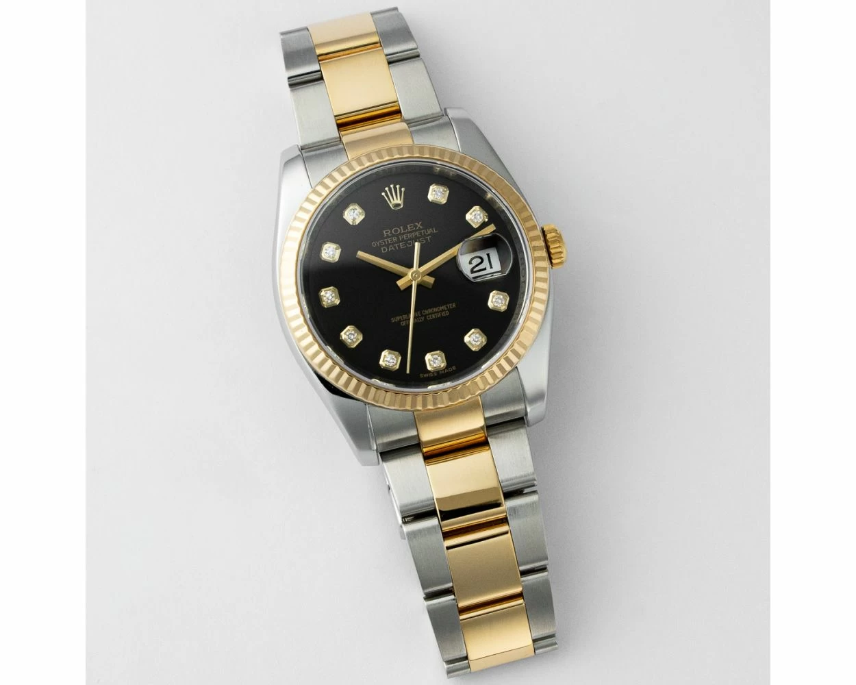 Rolex datejust 36 fluted bezel oyster bracelet on sale