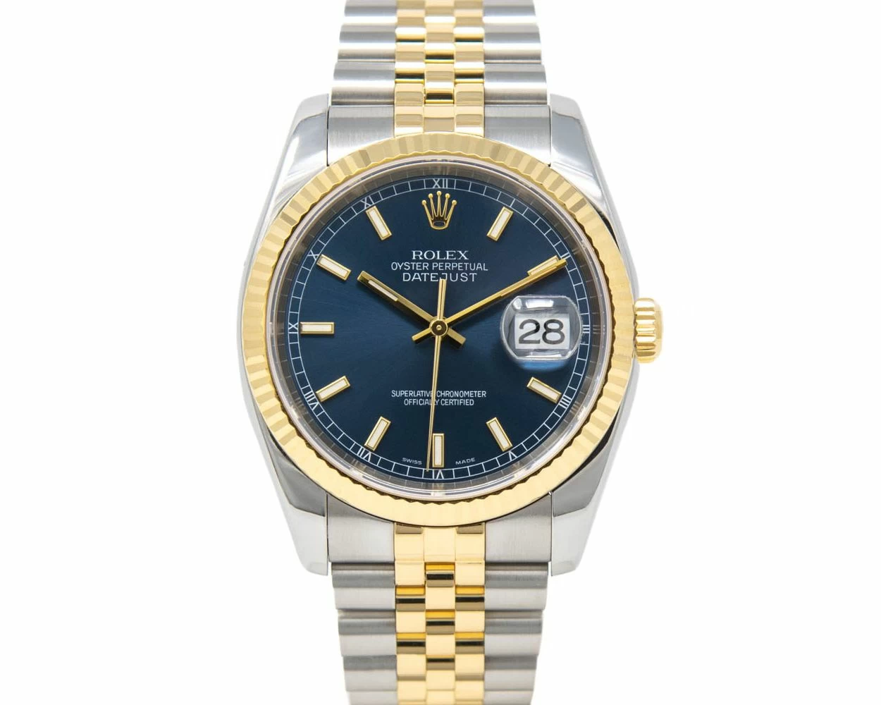 Buy Genuine Used Rolex Datejust 36 116233 Watch Blue Dial SKU 955