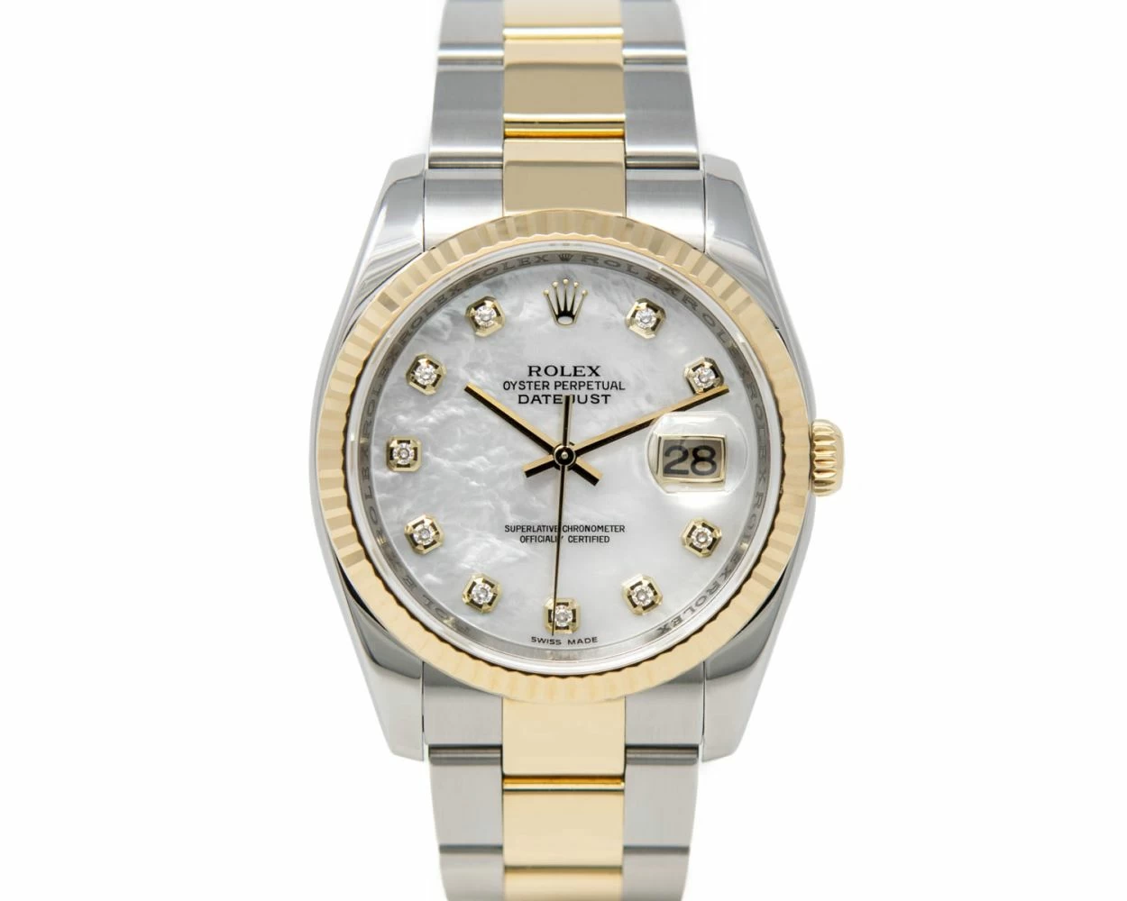 Buy Genuine Used Rolex Datejust 36 116233 Watch Mother of Pearl Dial SKU 2808