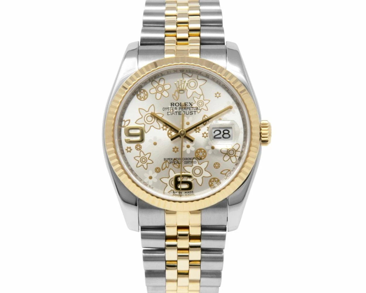 Rolex datejust 36 top oystersteel and white gold