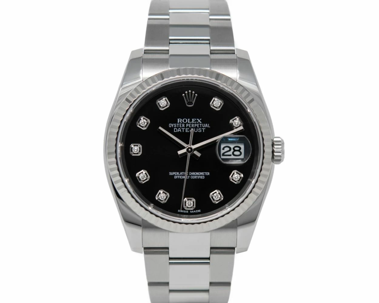Buy Genuine Used Rolex Datejust 36 116234 Watch Black Dial SKU 5546
