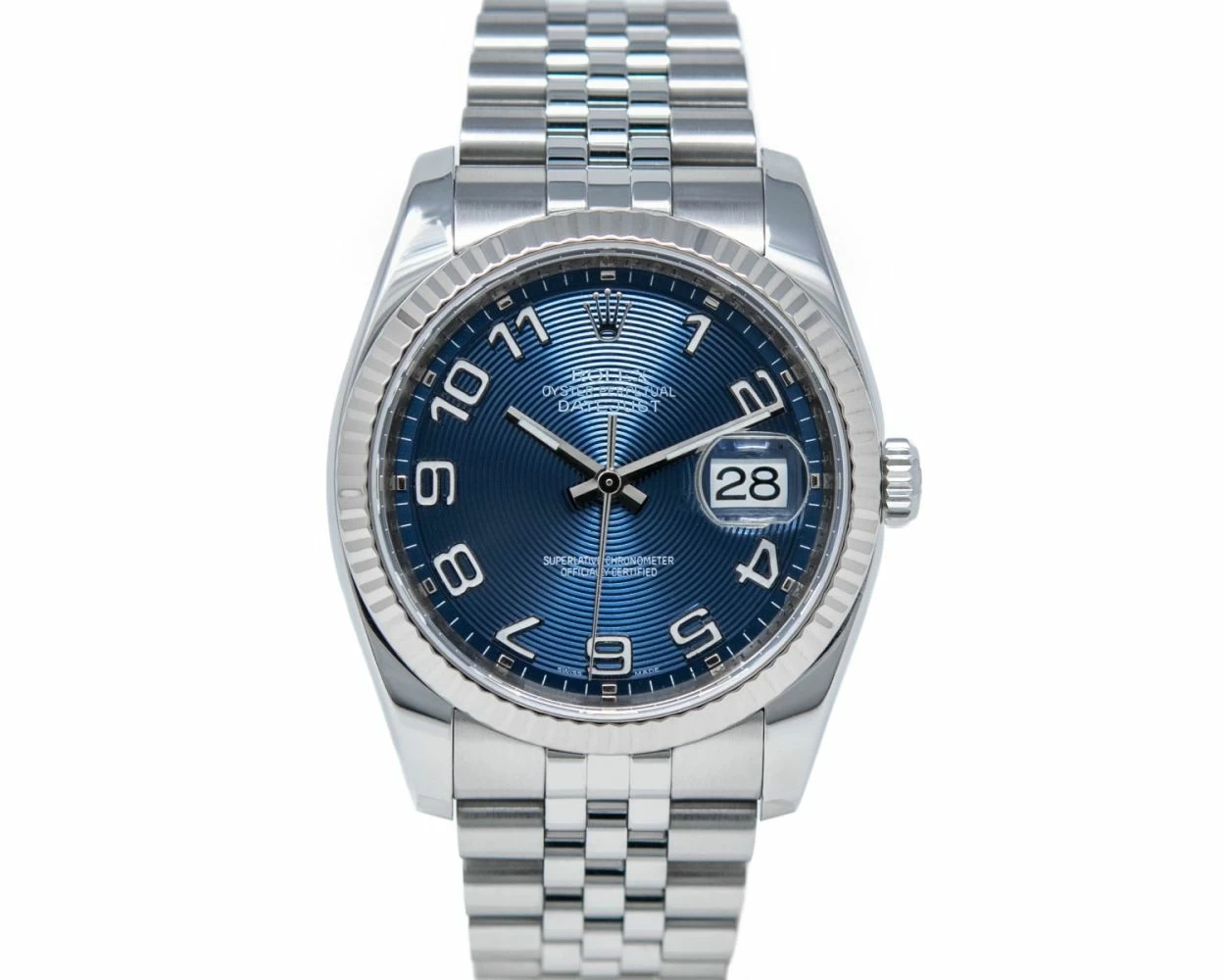 Buy Genuine Used Rolex Datejust 36 116234 Watch Blue Concentric Dial SKU 4921