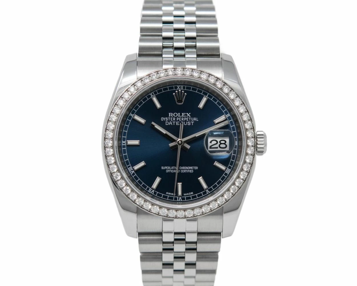 Buy Genuine Used Rolex Datejust 36 116244 Watch Blue Dial SKU 4244