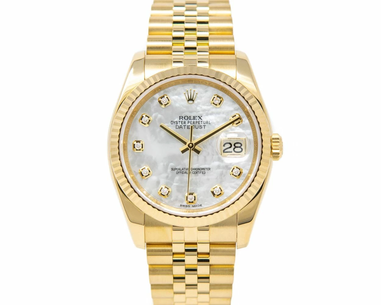 Buy Genuine Used Rolex Datejust 36 116238 Watch Mother of Pearl Dial SKU 4444
