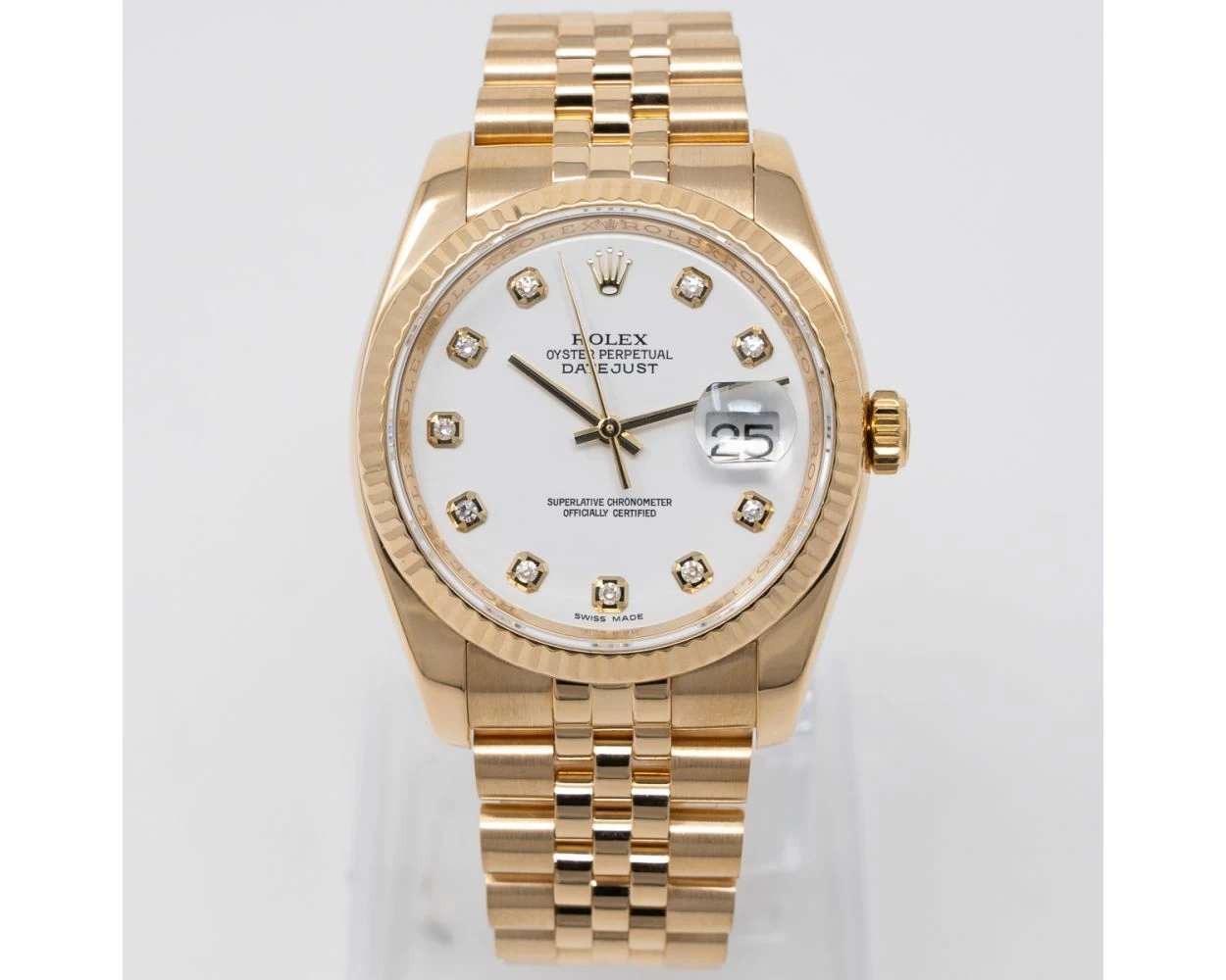 Buy Genuine Used Rolex Datejust 36 116238 Watch White Dial SKU 9894